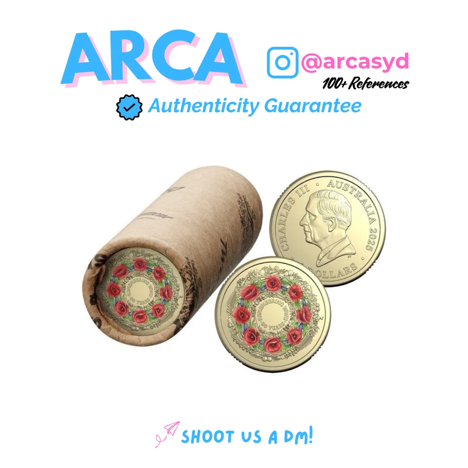 WWII 80th Anniversary Poppy Wreath 2025 $2 Uncirculated RAM Roll - image 1 of 1