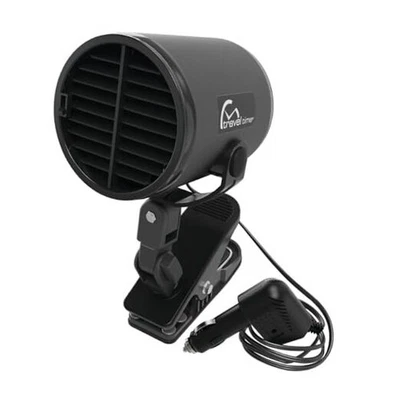 Travel Time 12V Turbo Clip-On Fan, Black Universal for Most Vehicles, Variable  - Image 1 of 4