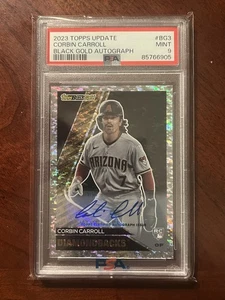 2023 Topps Update Black Gold Corbin Carrol Rookie Auto /25 PSA 9 - Picture 1 of 2