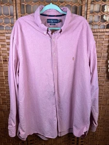 Ralph Lauren Hemd Herren 3X Big&Tall Rosa Oxford Button Down Langarm Pony Logo - Bild 1 von 9