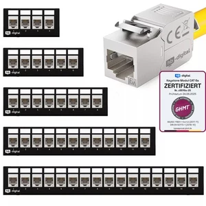 Patchpanel Cat6a Cat 6 Keystone Module Desktop Aufputz Verteiler Patchfeld RJ45 - Afbeelding 1 van 58