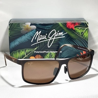 Maui Jim Wana Polarized Sunglasses Brushed Chocolate/HCL Bronze H846-01C - Image 1 of 4