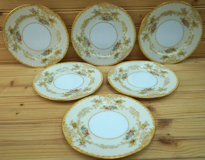 Noritake Mystery #35 (6) Bread & Butter Plates, 6 3/8"     (B19) - Image 1 of 4