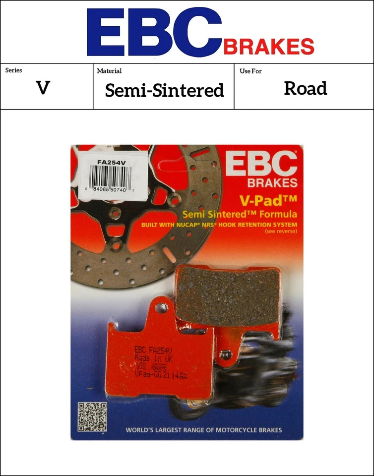 Kawasaki ZZ-R ABS 1400 B 2006-2007 [Rear EBC V-Series Semi-Sintered Brake Pads] - Image 1 of 1