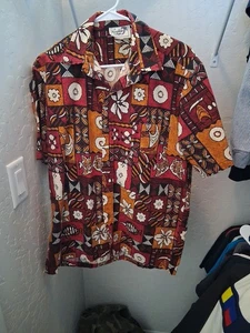 💫Vintage Paradise Style Hawaiihemd Aloha Honolulu Tapa Exotica Luau USA - Bild 1 von 8