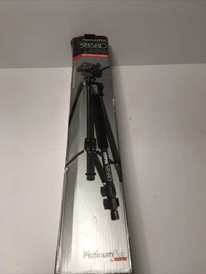 Sunpak Platinum Plus 5858D Photo/Video Aluminum Tripod 57" (Black) NIB - Image 1 of 4