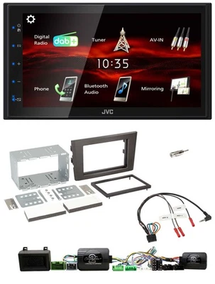 JVC USB Bluetooth Lenkrad DAB 2DIN Autoradio für Volvo XC 90 2004-2014 schwarz - Bild 1 von 4