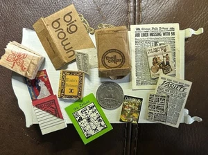 Vintage1:12 Scale Miniature Shopping Bags And Newspapers - Picture 1 of 8