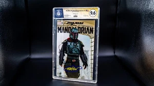 2023 MARVEL COMICS STAR WARS: THE MANDALORIAN SEASON-2 #1 AUTOGRAPHED EGC 9.6 - Picture 1 of 2