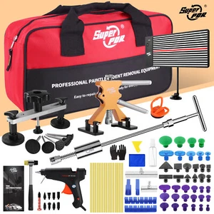 Kit de reparación removedor de granizo sin pintura elevador de puente extractor de abolladuras de carrocería de auto 87 piezas PDR - Imagen 1 de 14