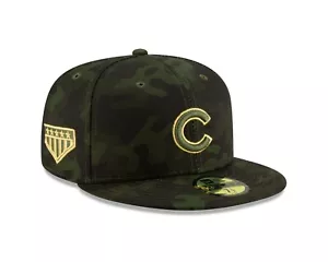 Sombrero 59FIFTY Chicago Cubs New Era MLB Fuerzas Armadas Día en el Campo 59FIFTY - Imagen 1 de 6