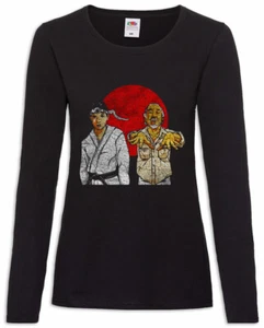 Karate Team Damen Langarm T-Shirt Mr. Mister Kid Wu Miyagi Wushu Black China Tag - Picture 1 of 1
