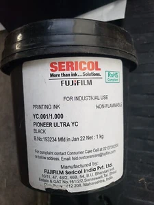 SERICOL FUJIFILM DRUCKTINTE YC.001/1.000 SCHWARZ 1KG - Bild 1 von 3