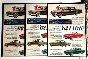 1962 STUDEBAKER THE PACKARD LARK CRUISER CONVERTIBLE AUTO BROCHURES (3 ITEMS) - Picture 1 of 6