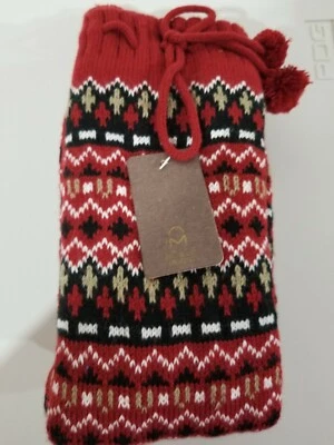 Women's Noble Mount Arctic Tall slipper socks Size L/XL Burgundy/Black - Image 1 of 4