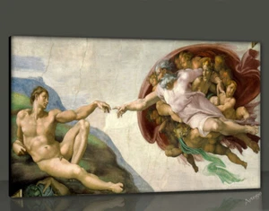 Michelangelo Creation of Adam Bild Top Wandbild  Kunst MC1 - Picture 1 of 2
