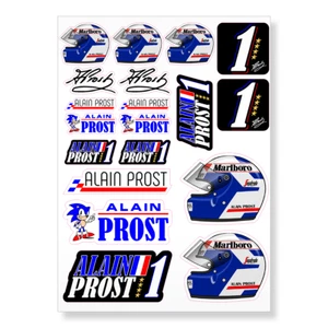 Alain Prost F1 Formula One A4 Printed Vinyl Decal Sticker High Quality Kit - Picture 1 of 4