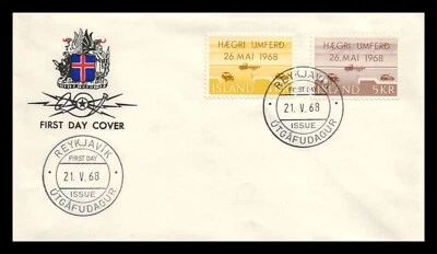 Iceland 1968 FDC, The Right Hand Traffic Change. Lot # 9. - Image 1 of 2