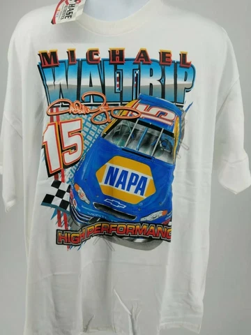 NEW Vtg Michael Waltrip#55 NASCAR Double Sided Racing T-Shirt Chase Authentic XL Cover