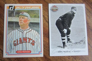 John McCraw Lot of 2 DIFFERENT Trading Cards MLB Baseball New York Giants - Picture 1 of 2