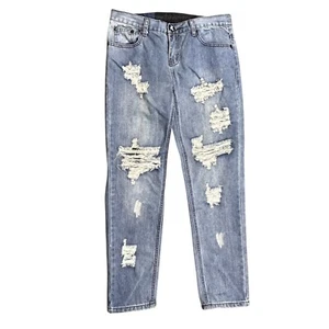 One Teaspoon Women’s Jeans Size 26 Mid Rise Distressed Blue Denim EUC - Picture 1 of 9