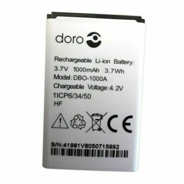 Doro Genuine Battery Dbo-1000a 1icp6/34/50 3 7v 1000mah