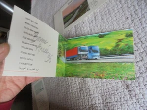 Ancienne Carte de Voeux animée Bonne Année 1996 Ancien Camion AE Bus Renault - Picture 1 of 5