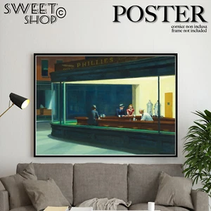 POSTER Edward Hopper Die Nachtschwärmer Kunst Möbel Ergänzung 1942 Nighthawks USA - Bild 1 von 1