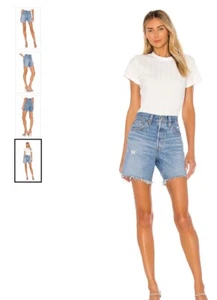 Levi's 501 Mid Thigh Button Fly Raw Hem Shorts, Size 28 - Picture 1 of 4