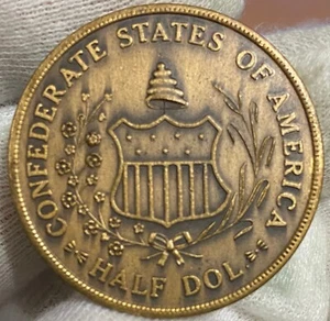 Medio dólar Colón, Miss Guerra Civil Centenario Conmemoración Estados Confederados - Imagen 1 de 2