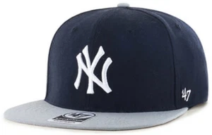 NEW YORK YANKEES NAVY GRAY NO SHOT 47 CAPTAIN ADJUSTABLE SNAPBACK - Picture 1 of 1