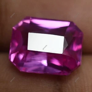 Finest Quality Natural PINK Sapphire Emerald Cut 9 Ct CERTIFIED Loose Gemstone - Bild 1 von 12