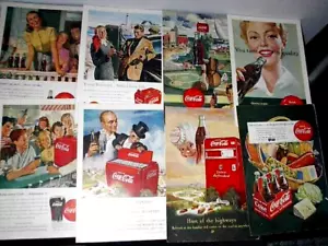 352 COCA COLA , COKE AD'VERTISMENTS,  1930S - 1970S - Picture 1 of 14