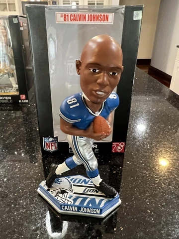 Detroit Lions Calvin Johnson Action NFL bobblehead 2011 Foco Cover