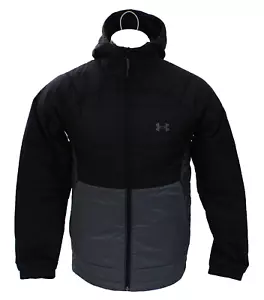 Under Armour Men's S Black Gray UA Storm Insulate Hooded Jacket - Picture 1 of 5