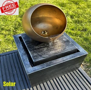 Solar Powered Garden Water Feature with LED Lights Water Fountain - Picture 1 of 9