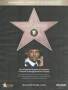 2022 MORRIS CHESTNUT Hollywood Walk of Fame Star PRINT AD mini poster Lot of 2 - Picture 1 of 2