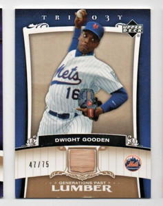 2005 Upper Deck Trilogy Generations Future Lumber /75 Dwight Gooden C-18