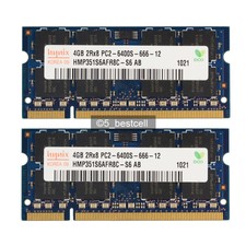 New Hynix 8GB 2X4GB PC2-6400 DDR2 PC6400 800Mhz SoDimm 200pin Laptop Memory