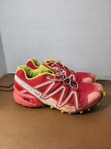 Womens Salomon Speedcross 3 LT Pink Racing Shoes Size 6.5 - Picture 1 of 6