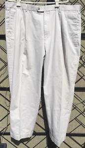 Pantalones de carrera plisados de algodón poliéster beige sin pantalones sin hierro Axist para hombre 42x30 - Imagen 1 de 10