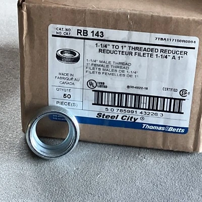 1 Ct Thomas & Betts Steel City ® RB143 1-1/4 TO 1" REDUCING BUSHING RIGID/IMC S