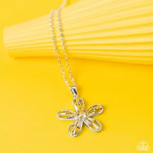 ~Botanical Ballad~ Yellow Flower Necklace & Earrings Paparazzi Jewelry - Picture 1 of 4