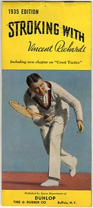 Stroking with Vincent Richards * 1935 * Dunlop TENNIS Equipment Catalog + Golf - Picture 1 of 10