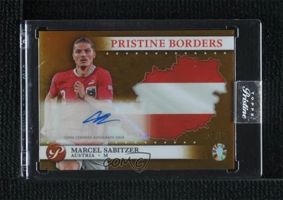 2023 Pristine Road to UEFA Euro 2024 Gold Refractor /50 Marcel Sabitzer Auto - Image 1 of 2