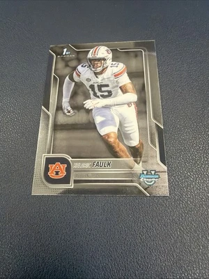 2025 Bowman U Chrome Football Keldric Faulk #6 1st Auburn Tigers AH1 - Image 1 of 2