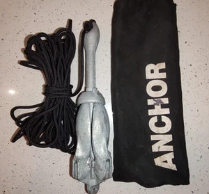 Ancla plegable galvanizada de 3 lb con bolsa de transporte de cuerda de 30 pies canoa kayak barco moto acuática - Imagen 1 de 5