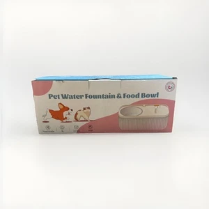 Katzenbrunnen und Futternapf, 3L/101oz Ultra Leiser Haustier Wasserspender Neu - Bild 1 von 9