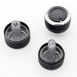 Switch Knob A/C Accessories 3pcs Air Conditioner Black Climate Control Buttons - Picture 1 of 8
