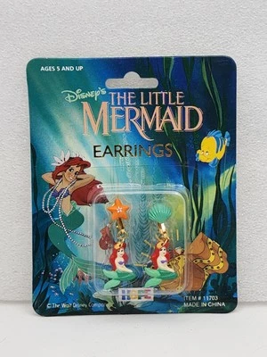 Pendientes de clip Disney Little Mermaid Ariel, 1991 Hope Ind, sin abrir Foto 1 de 4